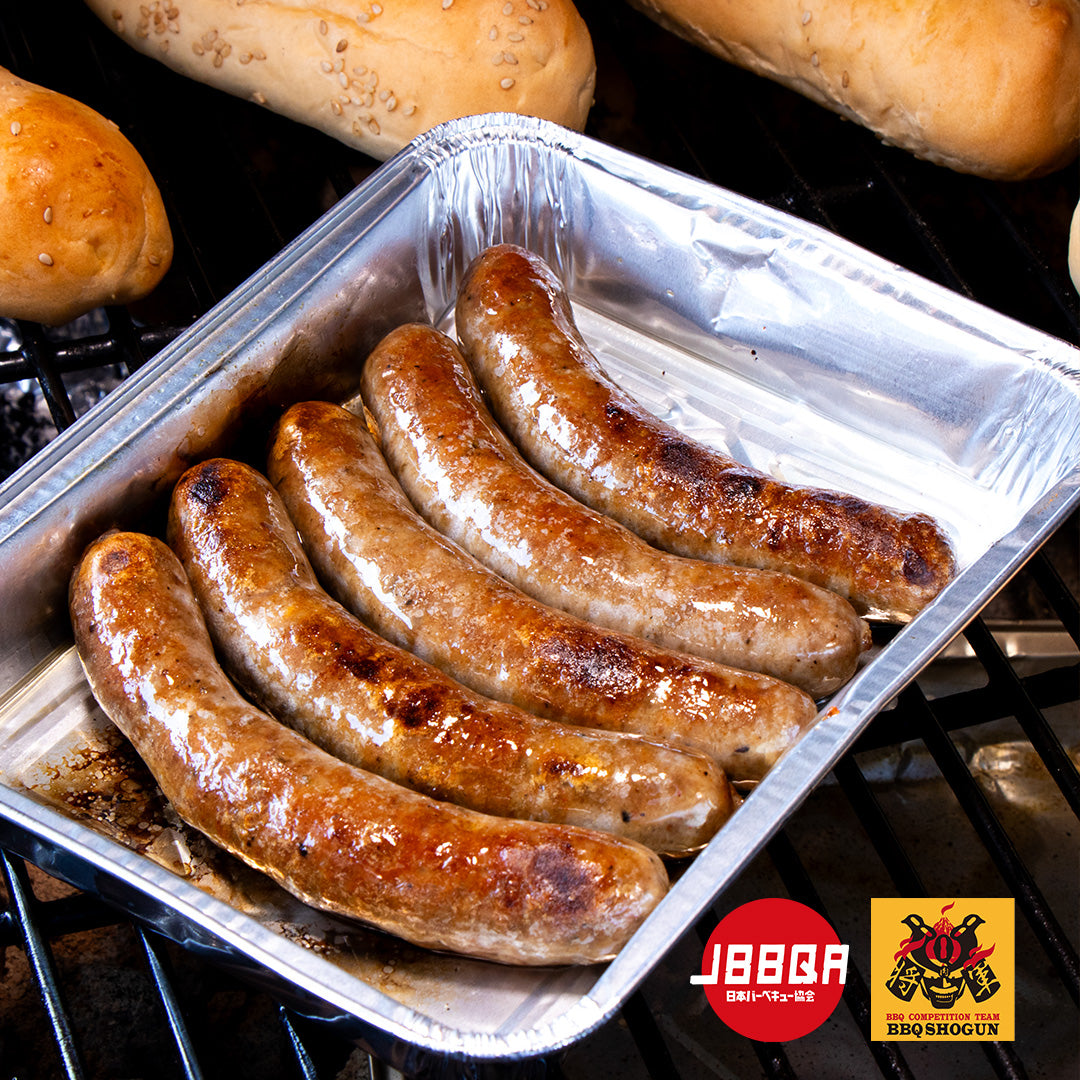 BBQ SHOGUNスモーク生ビーフソーセージ 日本バーベキュー協会コラボ商品 ＋ アルミトレイ付属