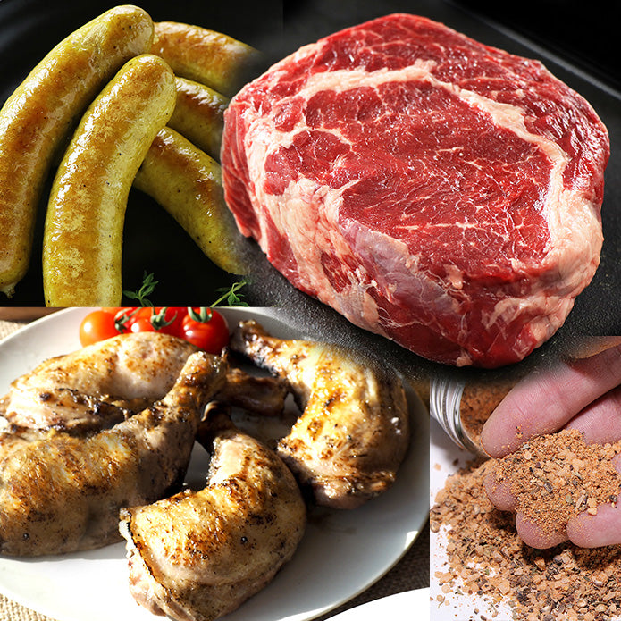 （送料無料）コンパクトBBQセット ステーキブロック入！3-4人前 総重量1.7kg